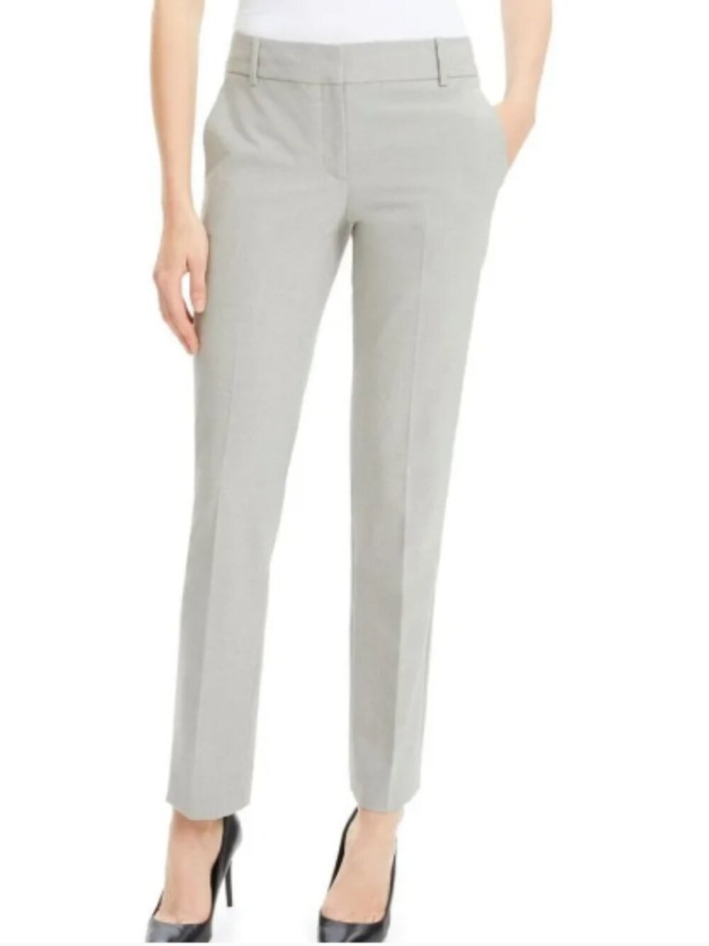 Theory Light Gray Three-Piece Women's Pantsuit - Jacket, Pants & Skirt - Picture 16 of 16